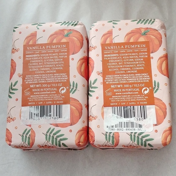 Castelbel Porto Soap Vanilla Pumpkin, Set of 2 Bars - Picture 3 of 5